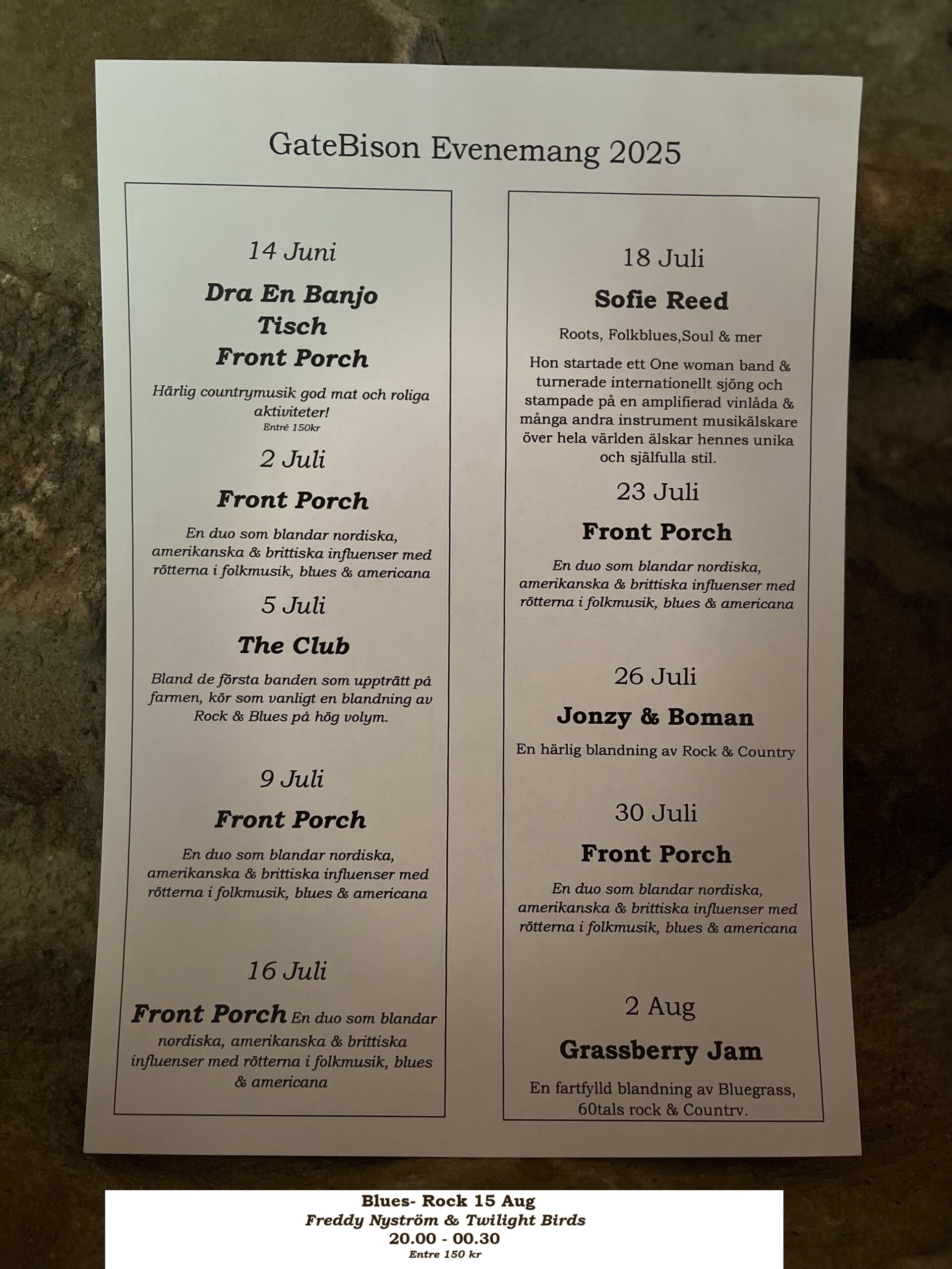 evenemang kort evenemang 2025